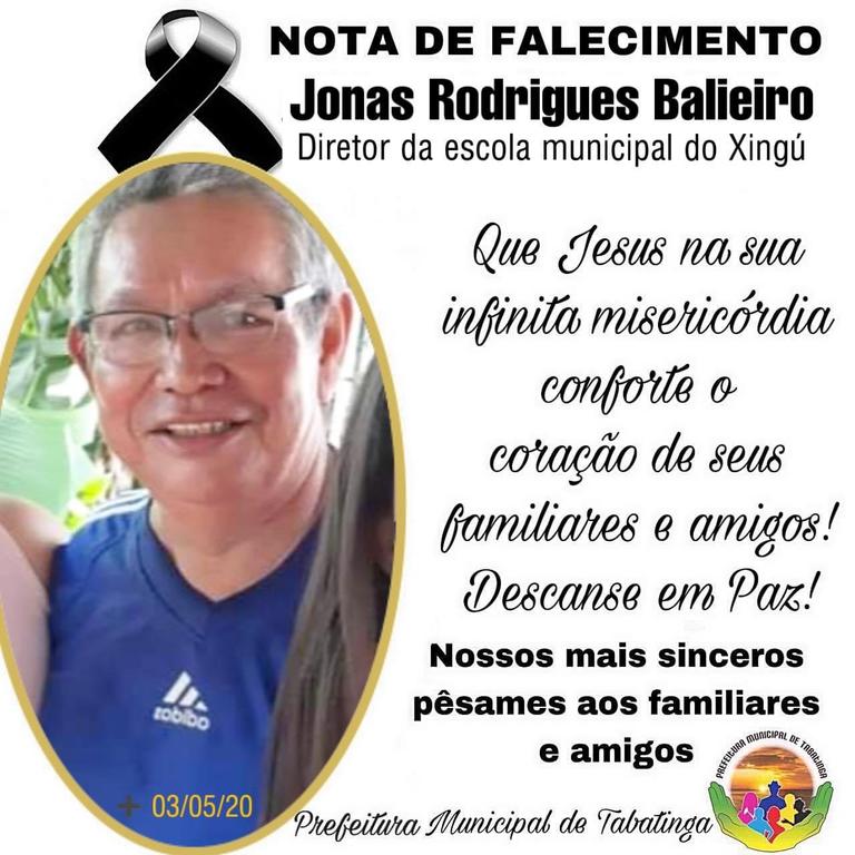 image for Nota de falecimento | Morte de Jonas Rodrigues Balieiro