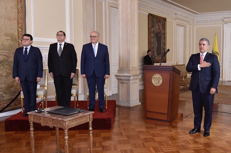 Presidente Ivan Duque en acto de posecion de embajador