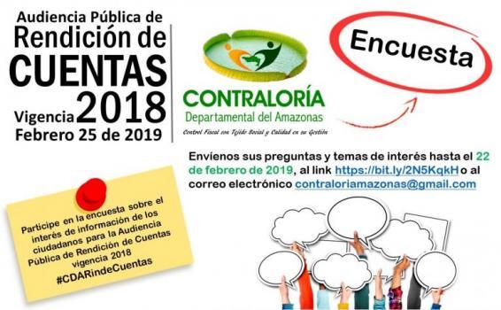 Imagen de invitacion a de rendición de cuentas de la Contraloria Amazonas