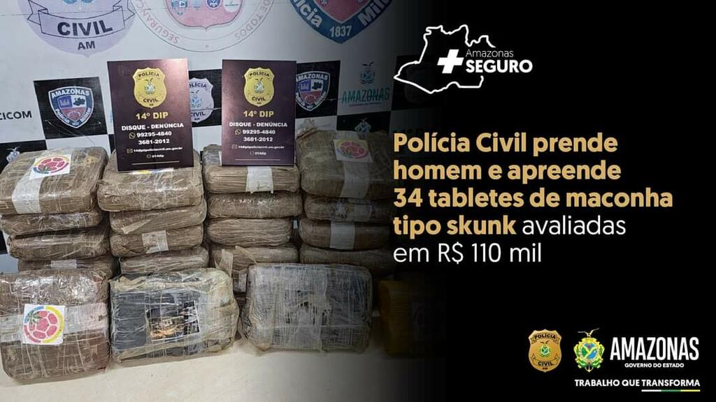 image for Polícia prendeu  homem de 31 anos por tráfico de drogas.