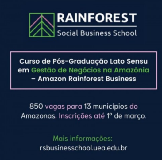 image for Inscrições Pós-Graduação em Gestão de Negócios na Amazônia são prorrogadas