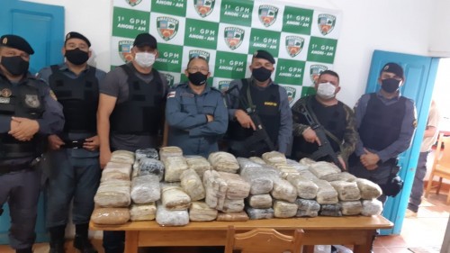 image for Polícia Militar apreende 80 kg de entorpecentes