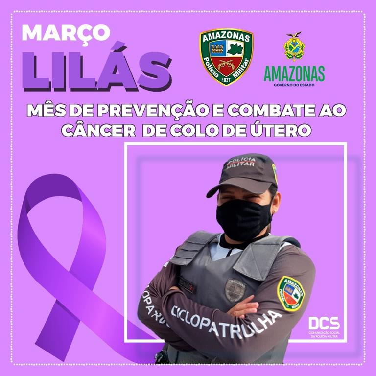 image for Polícia Militar participa de campanha ‘Março Lilás’ de combate ao câncer de colo uterino