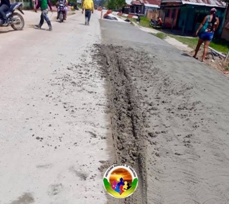 Rua de abatinga em obras civis