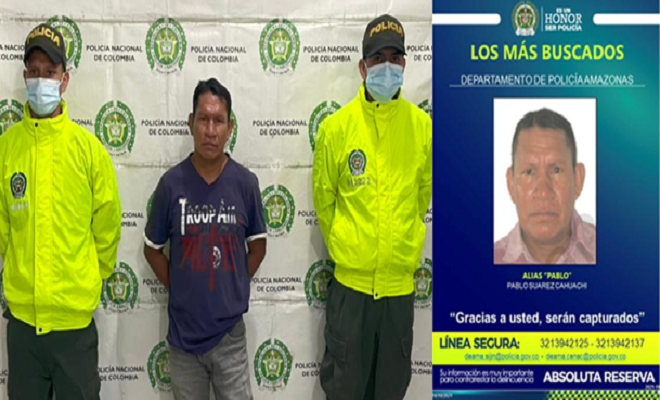 CAPTURADO UNO DE LOS MÁS BUSCADOS EN EL DEPARTAMENTO DEL AMAZONAS