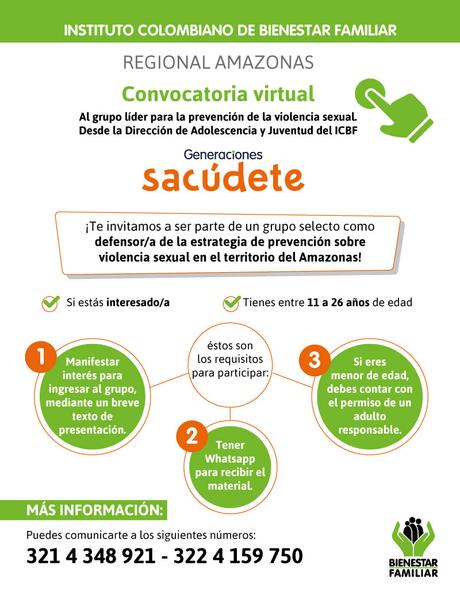 Convocatoria virtual - ICBF Amazonas