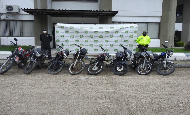 EFECTUAMOS RECUPERACIÓN DE 08 MOTOCICLETAS HURTADAS, EN CONJUNTO CON LA POLICÍA  CIVIL DE BRASIL