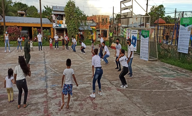 INTERVENIMOS EL BARRIO SIMÓN BOLÍVAR CON CAMPAÑAS Y ACTIVIDADES LÚDICAS