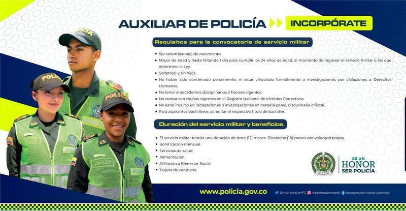 ¡JÓVENES! AUN HAY TIEMPO PARA PERTENECER AL CURSO 024 DE AUXILIARES DE POLICÍA