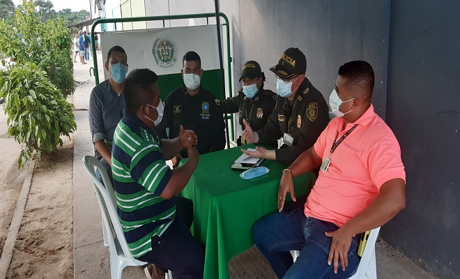 SE REALIZÓ COMANDO SITUACIONAL EN EL BARRIO MANGUARÉ DE LA CIUDAD DE LETICIA 