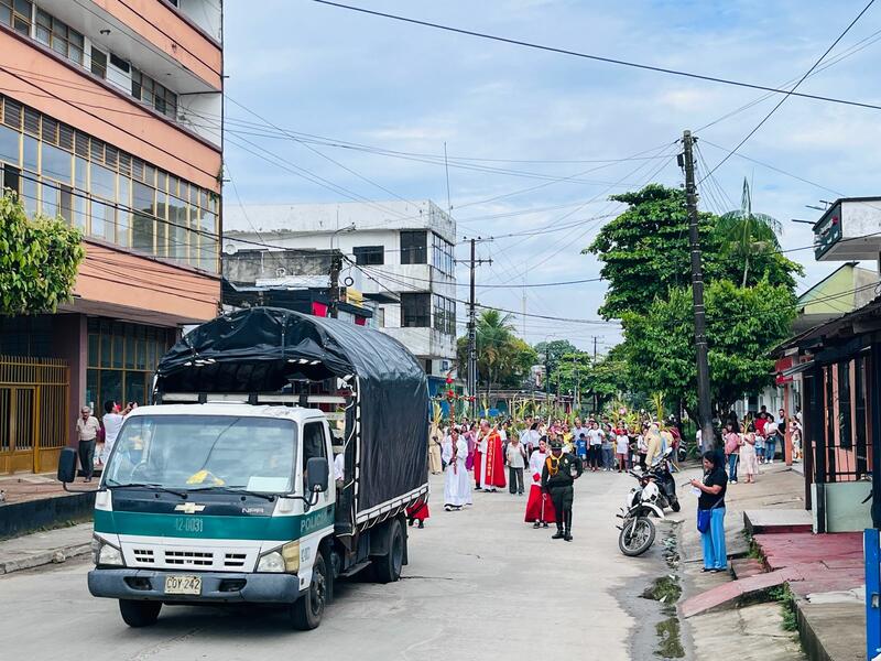 El departamento de Policía amazonas acompaño las actividades desarrolladas en la capital amazonense, en el inicio de la semana mayor .