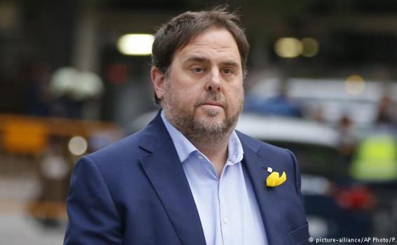 Oriol Junqueras ex vicepresidente del Gobierno catalan en foto a medio cuerpo