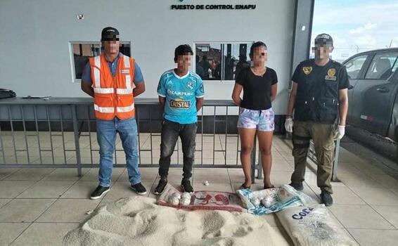 image for Detienen a pareja que transportaba paquetes con cocaína