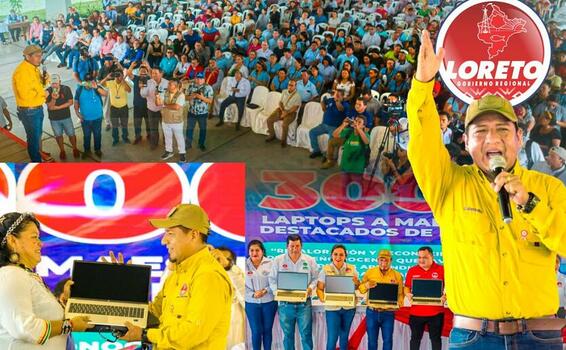 image for Gobernador de Loreto premia a maestros destacados con 3000 laptops