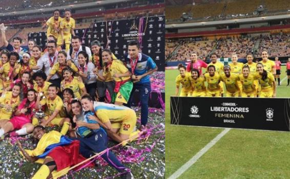 Imagenes de jugadoras de futbol femenino en un estadio