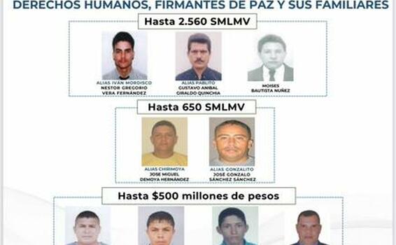 LOS MÁS BUSCADOS EN COLOMBIA